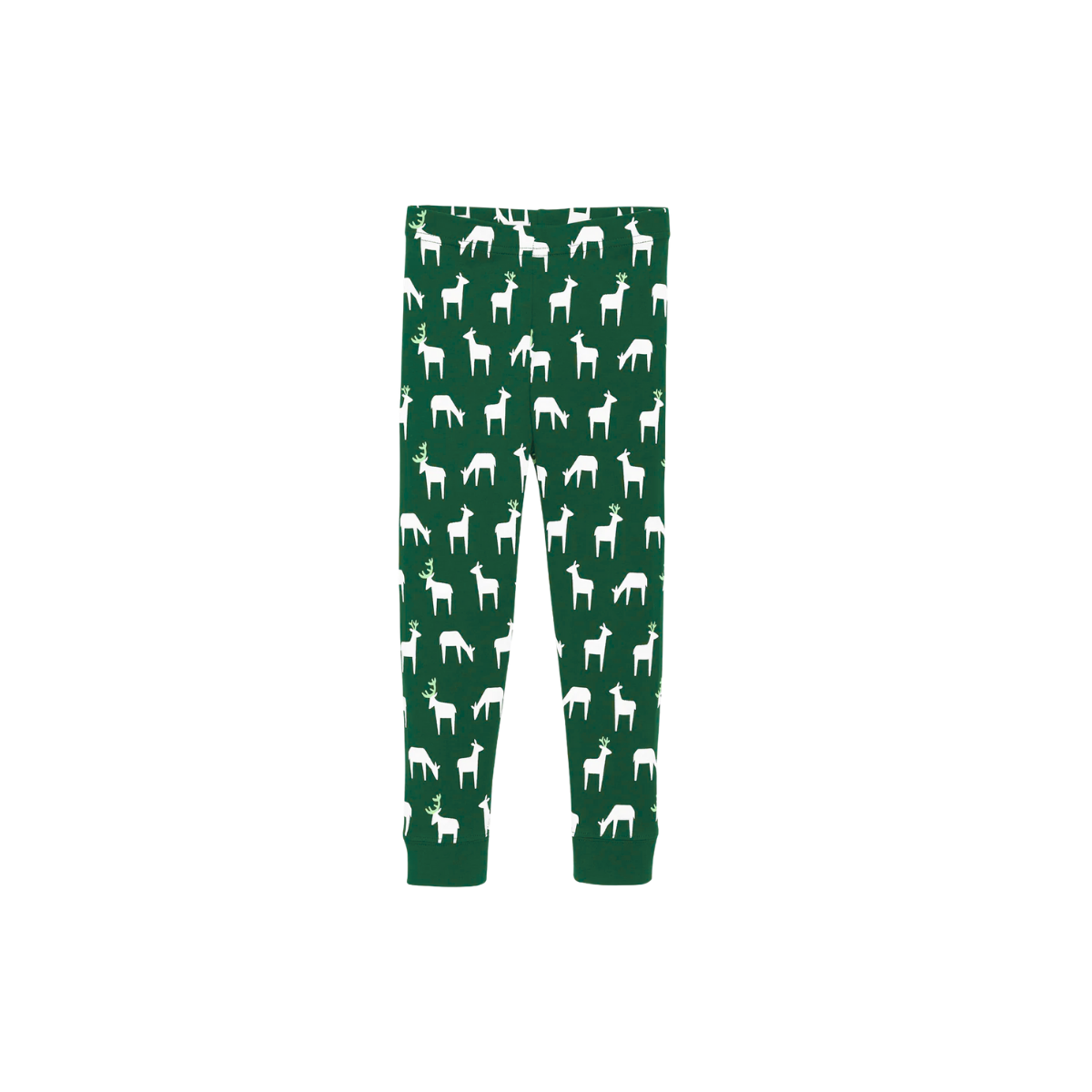 Green Cute Deer Print Christmas Pajamas Set With "Dear Santa They're the Naughty Ones" Text Print