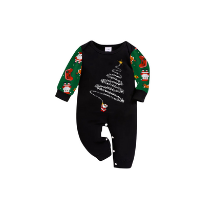 Santa¡¯s Christmas Tree Pajama Set with Fun Holiday Prints