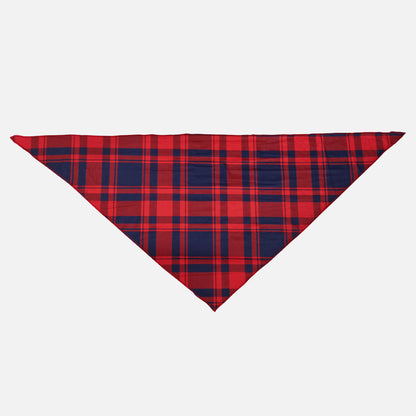 "Dear Santa Define Good" Slogan Printed Red and Blue Plaid Christmas Matching Pajamas