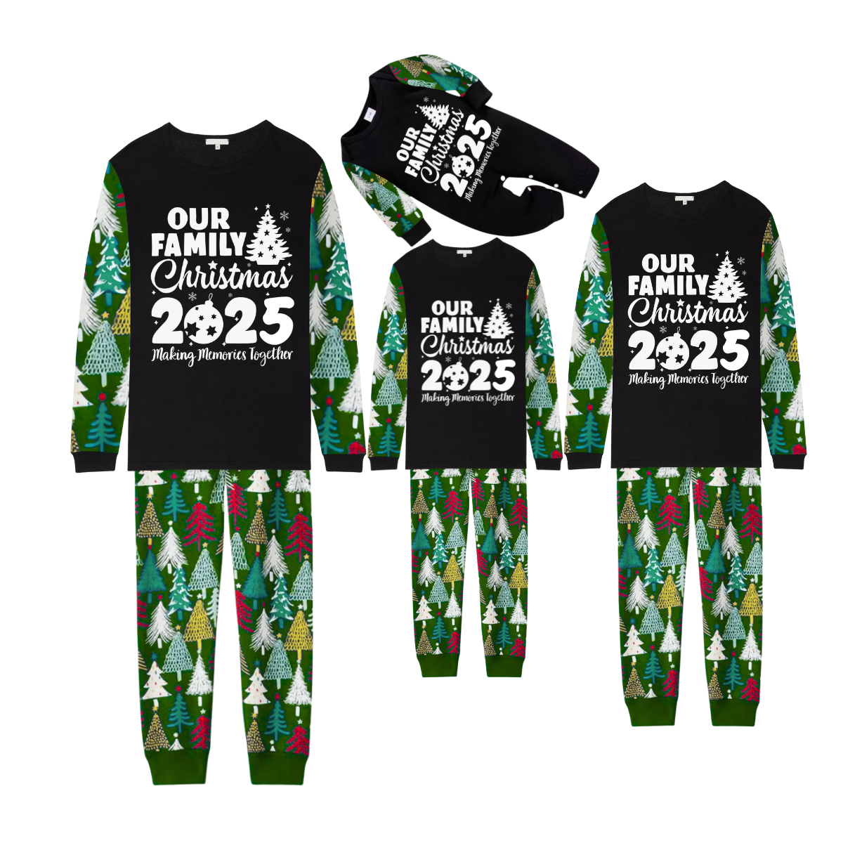 2025 Our Family Christmas Matching Pajamas -Christmas Tree Pattern