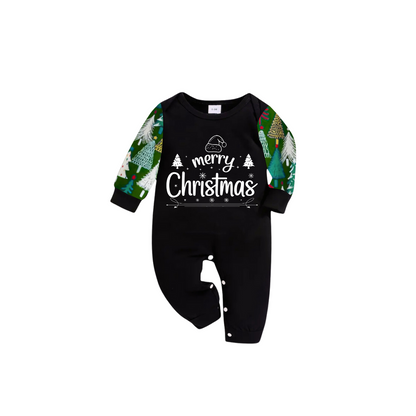 Chalkboard Merry Christmas Pajamas - Festive Tree Edition