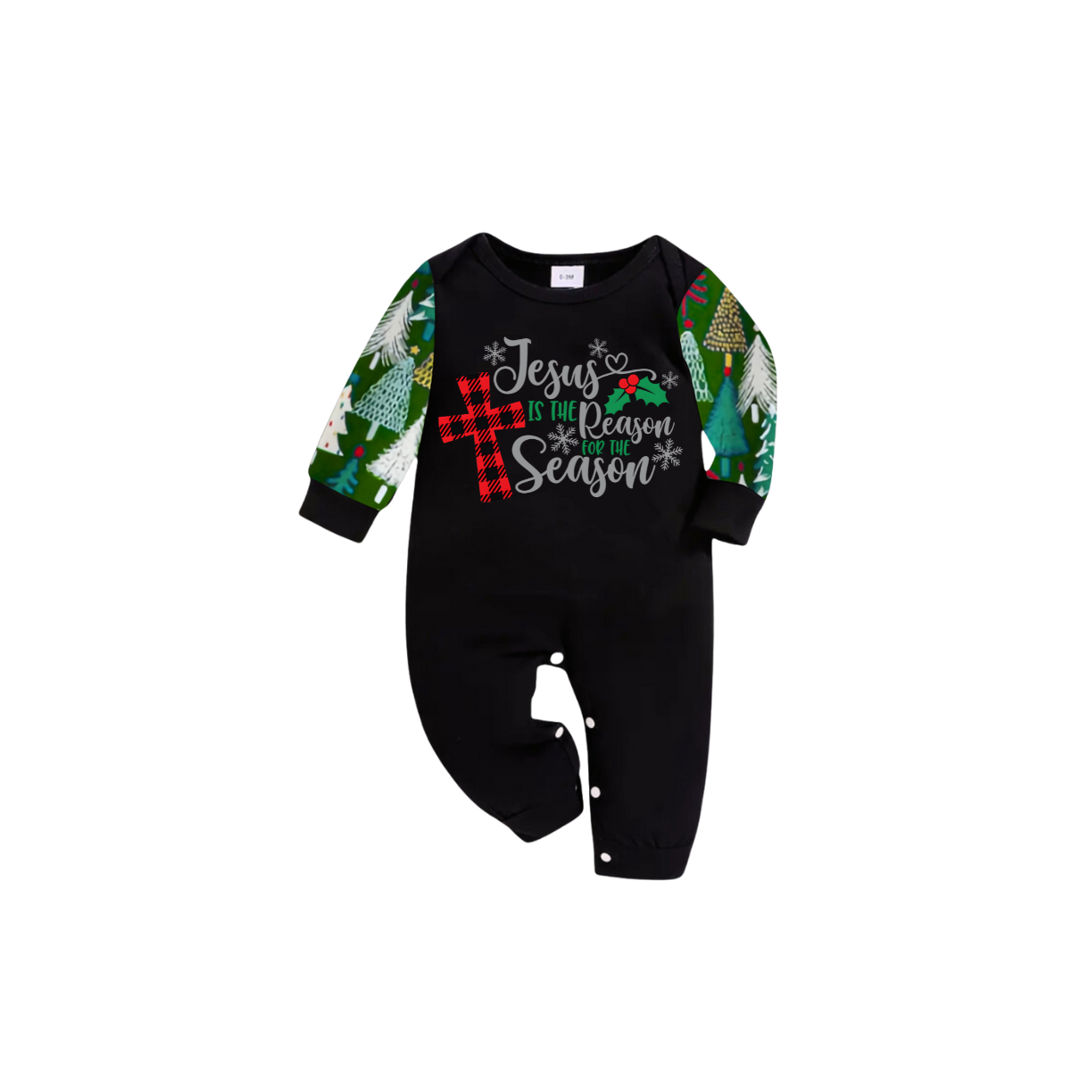 Matching Family Christmas Pajamas Jesus Is the Reason, Christmas Tree Pattern