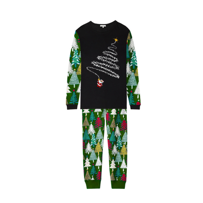 Santa¡¯s Christmas Tree Pajama Set with Holiday Tree Design
