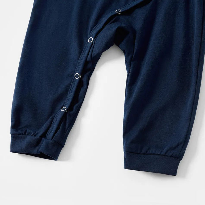 "We Wish You a Merry Christmas" Print Blue Family Christmas Matching Pajamas