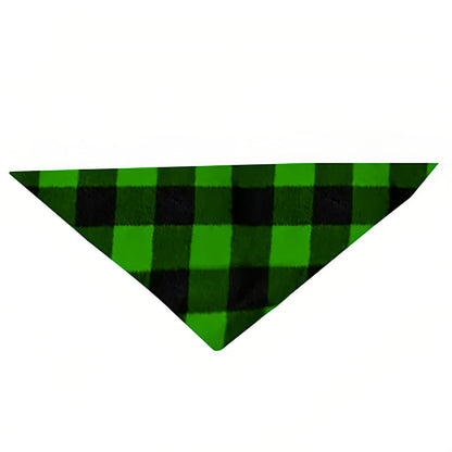 2025 Family Christmas Pajamas Set - White Top Green Sleeves Green Plaid Pants Green and Red Text Graphic