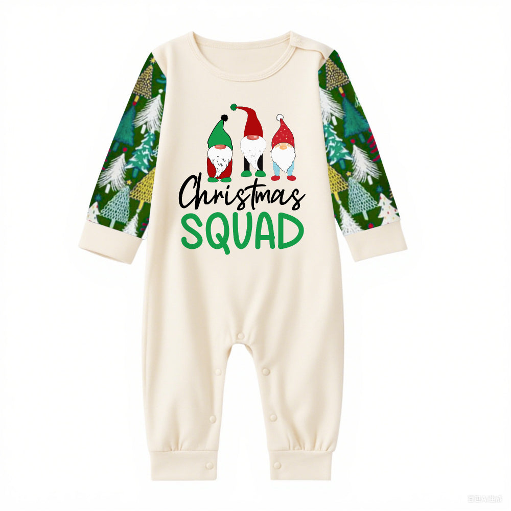 Family Christmas Pajamas Set With Gnome and Holiday Text