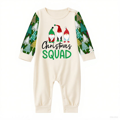 Family Christmas Pajamas Set With Gnome and Holiday Text