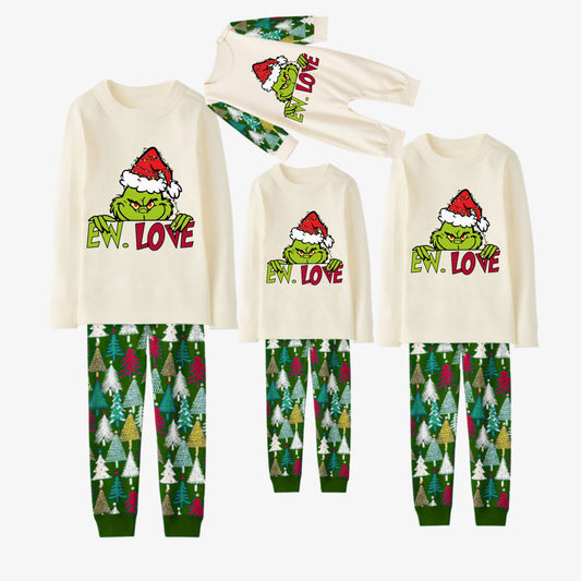 Family Christmas Pajamas Set With Grinch and EW LOVE
