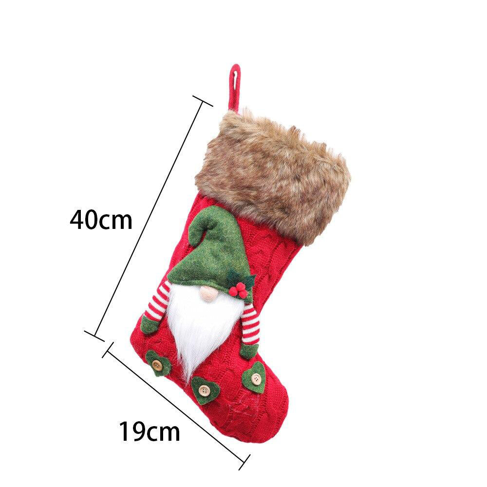 Christmas Knitted Faceless Big Socks  Red/ Green /White