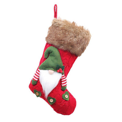 Christmas Knitted Faceless Big Socks  Red/ Green /White