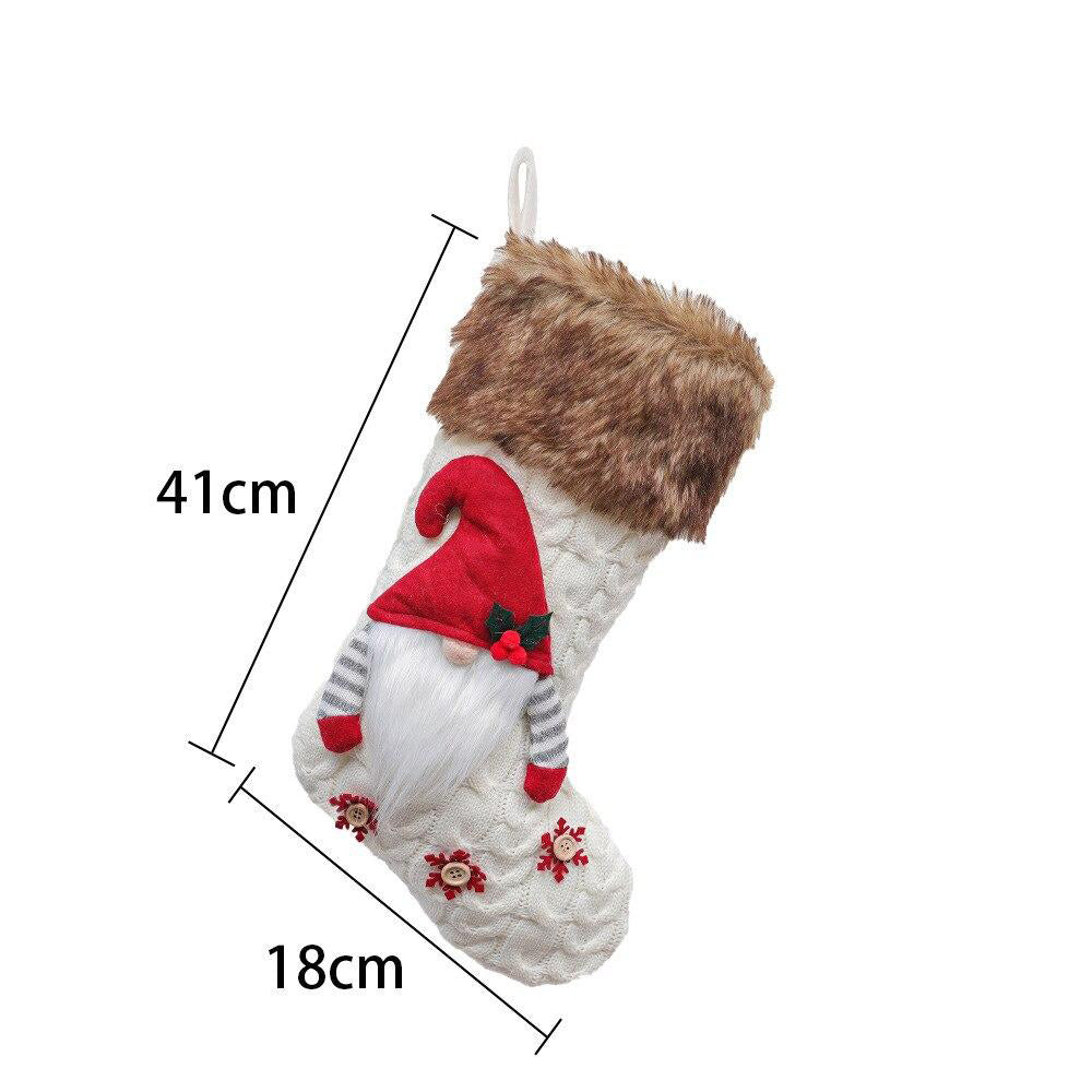 Christmas Knitted Faceless Big Socks  Red/ Green /White