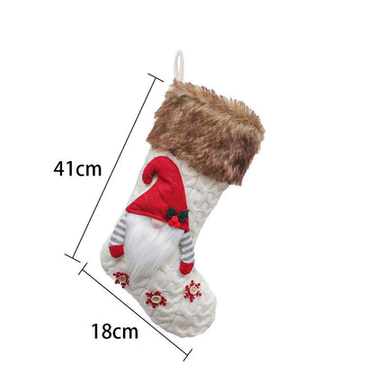 Christmas Knitted Faceless Big Socks  Red/ Green /White
