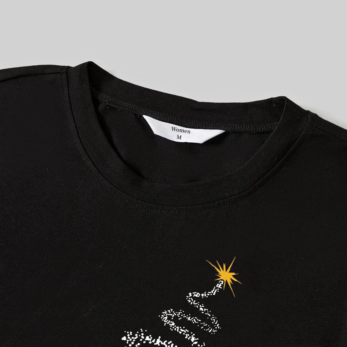 Santa Claus and Christmas Tree Print Black Long Sleeve Top with Green and Black Plaid Couple Matching Pajamas