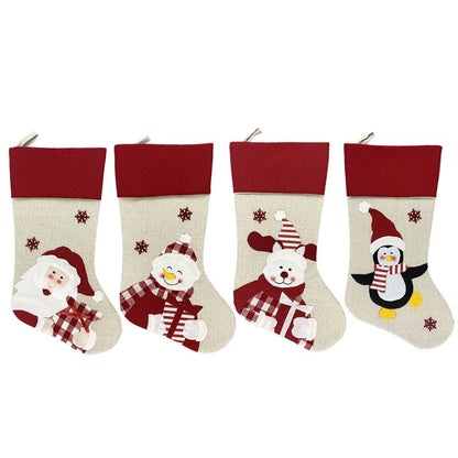 Christmas Gift Bags Santa Snowman Elk Penguin  Stocking