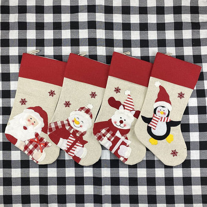 Christmas Gift Bags Santa Snowman Elk Penguin  Stocking