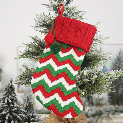 Christmas Furry Ball Stocking Bag Gift Candy Bag