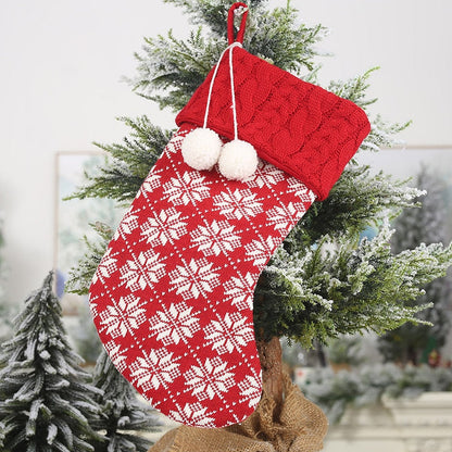 Christmas Furry Ball Stocking Bag Gift Candy Bag