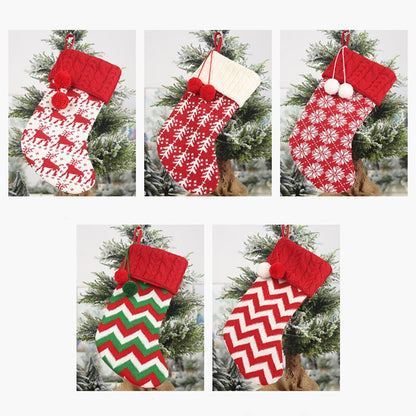 Christmas Furry Ball Stocking Bag Gift Candy Bag