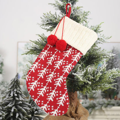 Christmas Furry Ball Stocking Bag Gift Candy Bag