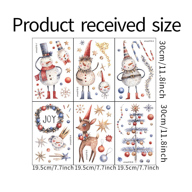 Christmas Deer Snowflake Tree Snowman Gift Candy Wreath Window Glass Decoration Wall Sticker xmas016