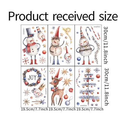 Christmas Deer Snowflake Tree Snowman Gift Candy Wreath Window Glass Decoration Wall Sticker xmas016