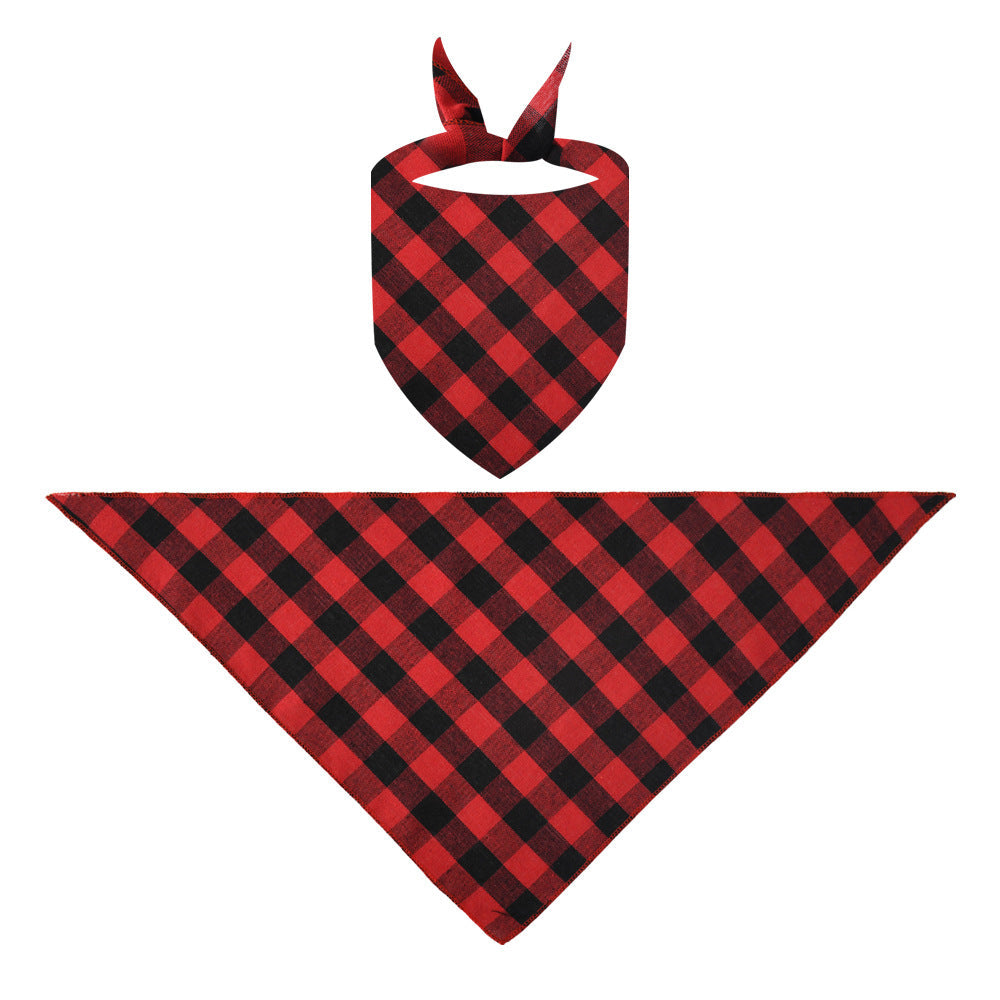 "Let it Snow" Snowman Pattern Black Short Sleeve with Red & Black Plaid Pant Family Matching Pajamas